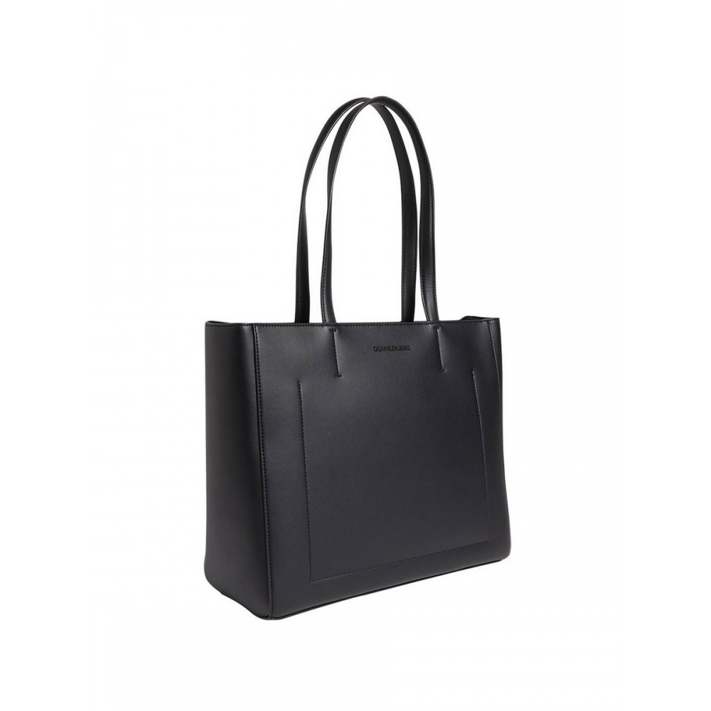 WOMEN BAG CALVIN KLEIN SCULPTED SHOPPER 29 MONO K60K608374-BDS BLACK  SYNTHETIC - R O Z A N A S