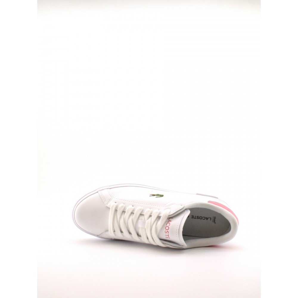 WOMEN SNEAKER LACOSTE POWERCOURT WHITE LEATHER