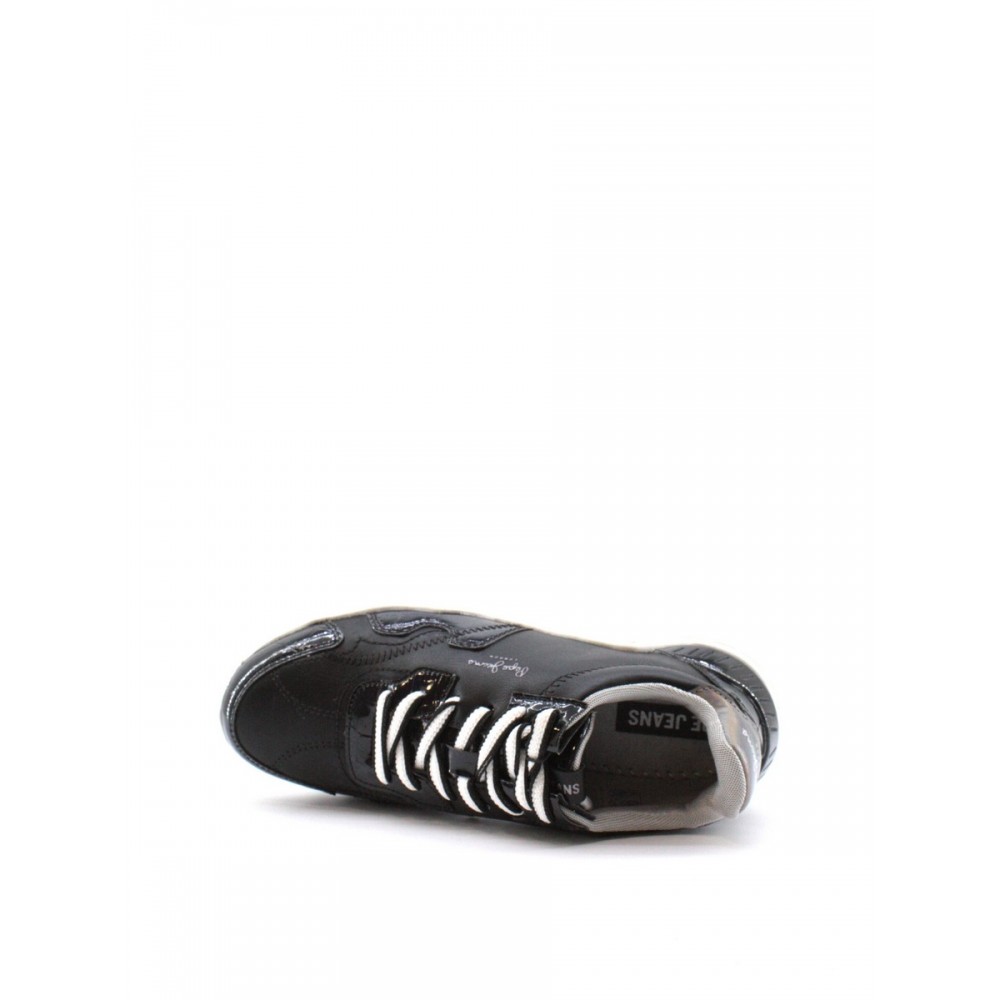 WOMEN SNEAKER PEPE JEANS ECCLES CROCO PLS31224-999 BLACK SYNTHETIC