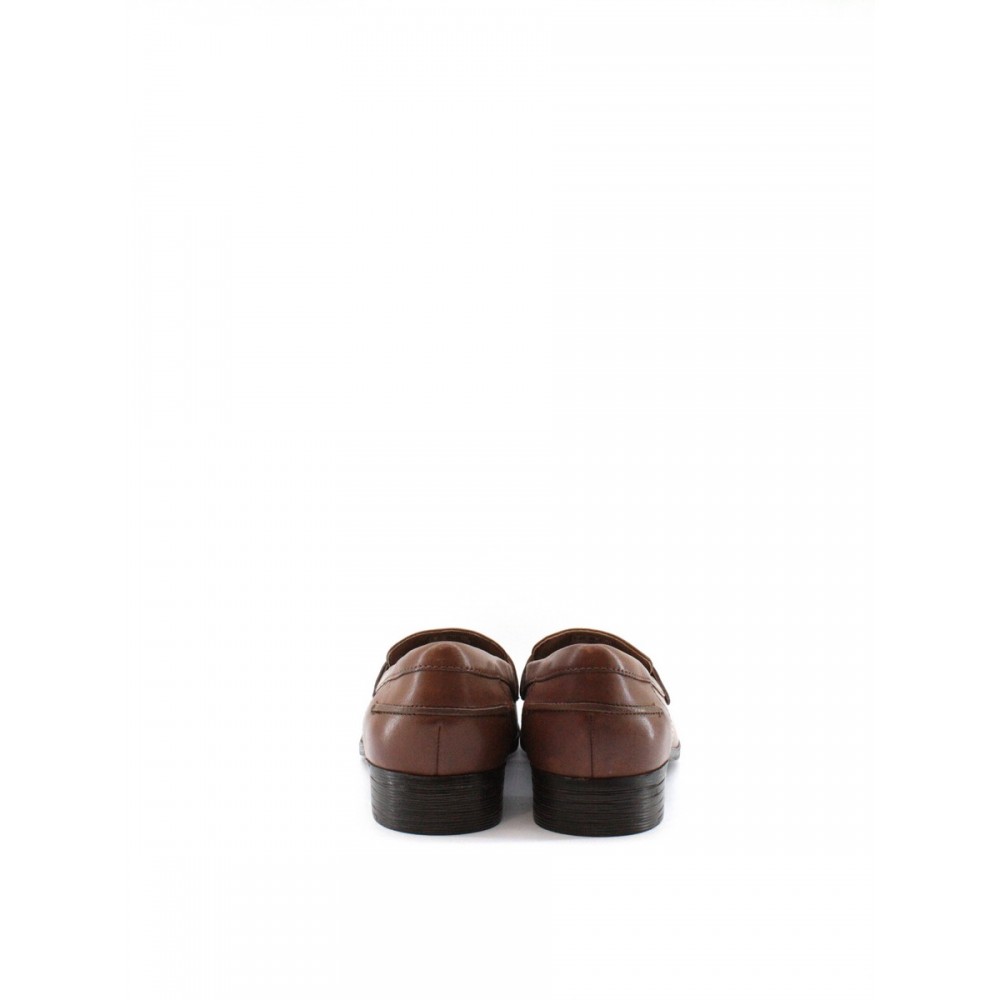 WOMEN MOC CLARKS HAMBLE LOAFER 26147740 BROWN LEATHER WOMEN MOC CLARKS HAMBLE LOAFER 26147740 BROWN LEATHER