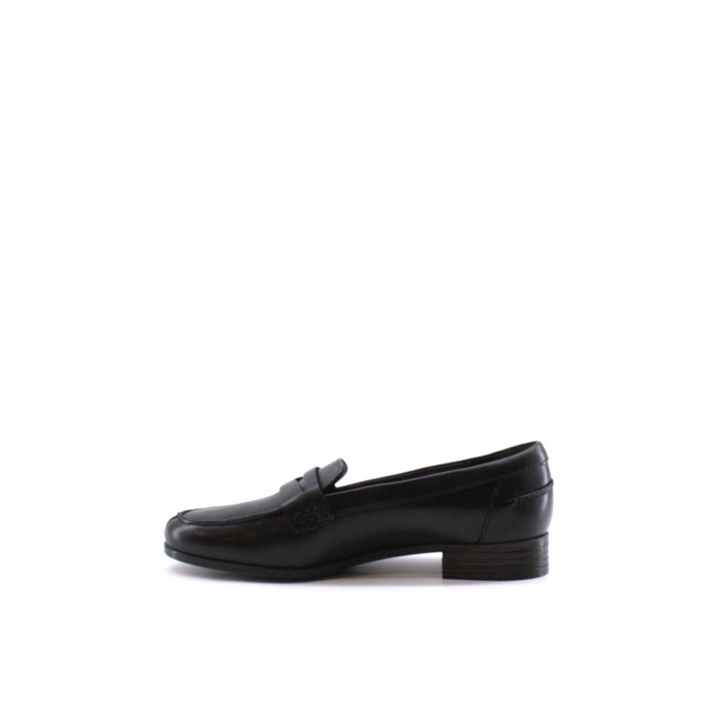 WOMEN MOC CLARKS HAMBLE LOAFER 26147739 BLACK LEATHER