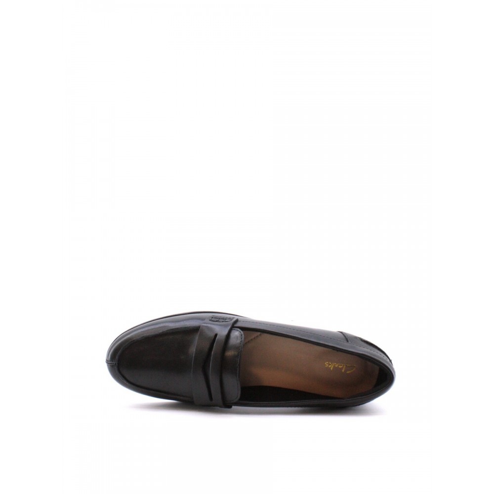 WOMEN MOC CLARKS HAMBLE LOAFER 26147739 BLACK LEATHER WOMEN MOC CLARKS HAMBLE LOAFER 26147739 BLACK LEATHER