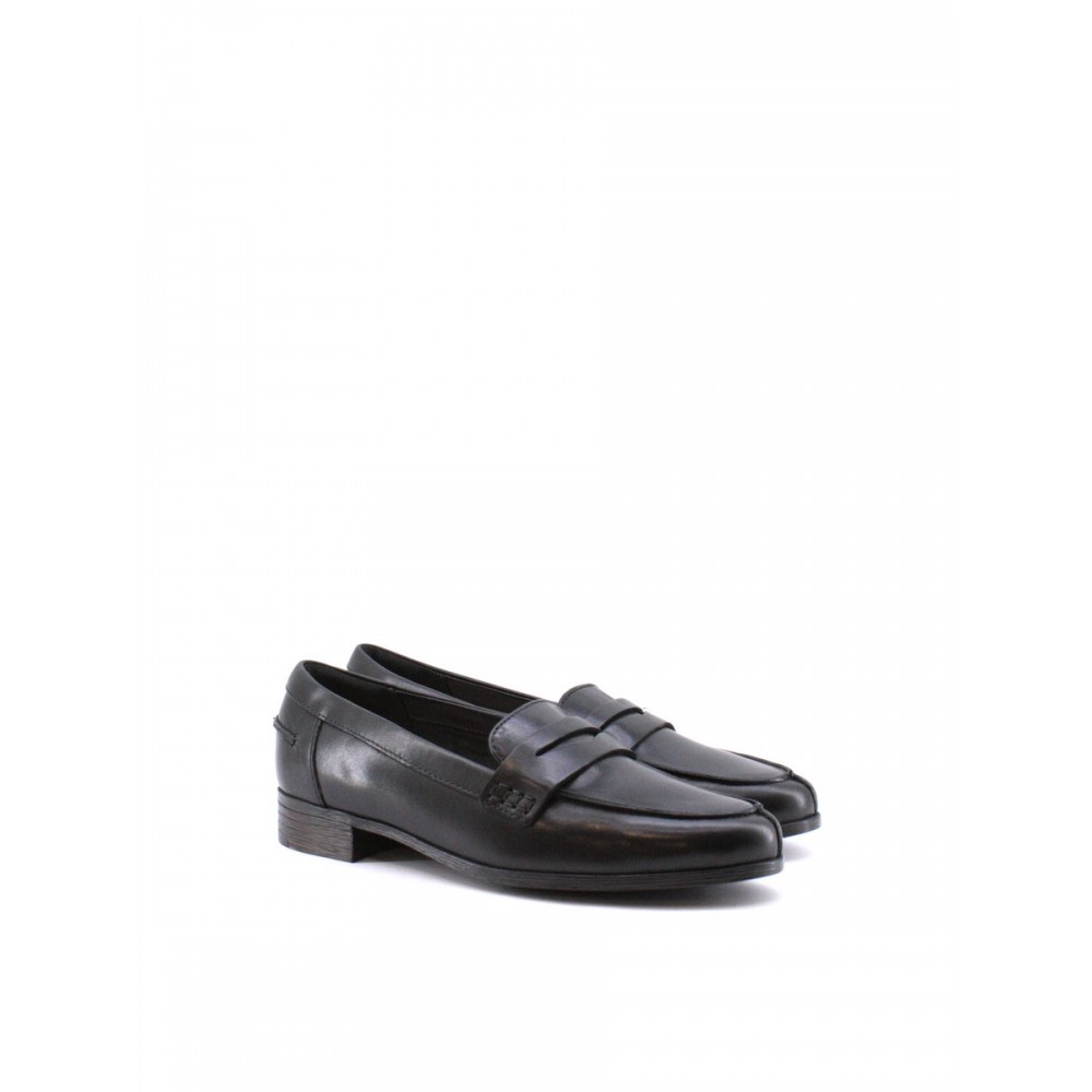 WOMEN MOC CLARKS HAMBLE LOAFER 26147739 BLACK LEATHER WOMEN MOC CLARKS HAMBLE LOAFER 26147739 BLACK LEATHER