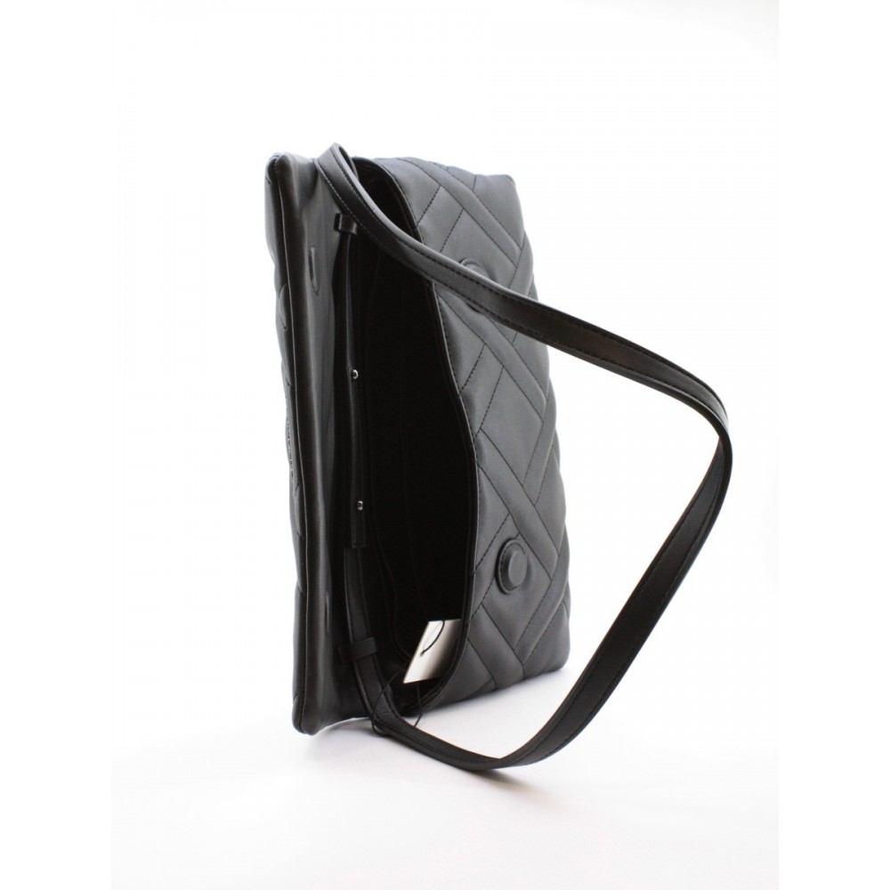 WOMEN BAG CALVIN KLEIN CK QUILT CLUTCH MD K60K608447-BAX BLACK SYNTHETIC