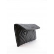 WOMEN BAG CALVIN KLEIN CK QUILT CLUTCH MD K60K608447-BAX BLACK SYNTHETIC
