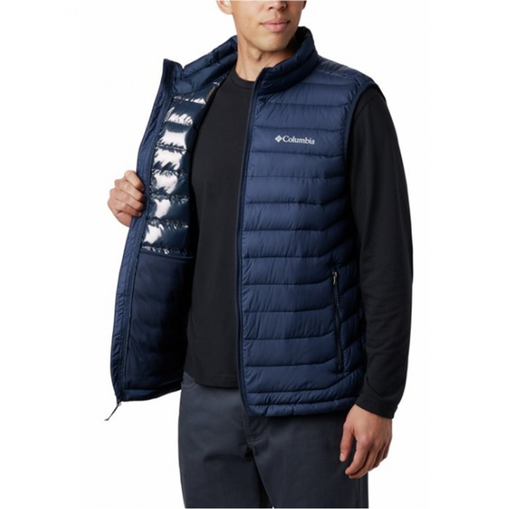 ΑΝΔΡΙΚΟ ΓΙΛΕΚΟ COLUMBIA POWDER LITE VEST WO0847-465 ΜΠΛΕ ΥΦΑΣΜΑ