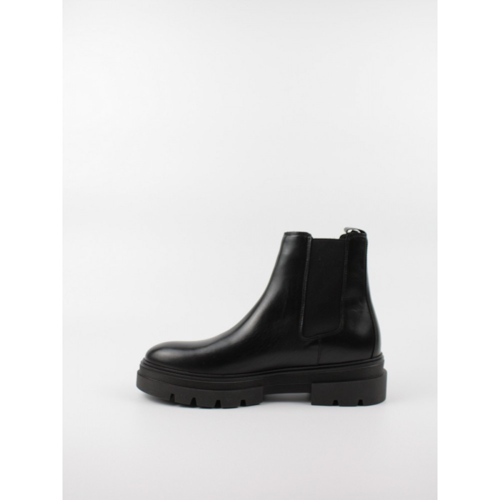 WOMEN RAINBOOT TOMMY HILFIGER MONOCHROMATIC CHELSEA BOOT FW0FW05950-BDS BLACK RUBBER