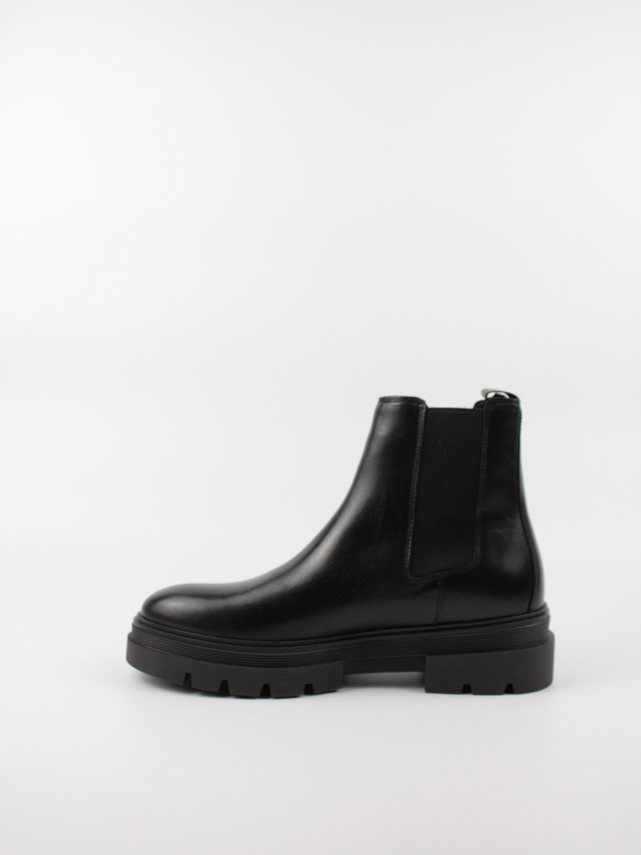 WOMEN RAINBOOT TOMMY HILFIGER MONOCHROMATIC CHELSEA BOOT FW0FW05950-BDS BLACK RUBBER