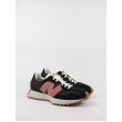 WOMEN SNEAKER NEW BALANCE WS327HR1 BLACK LEATHER-FABRIC