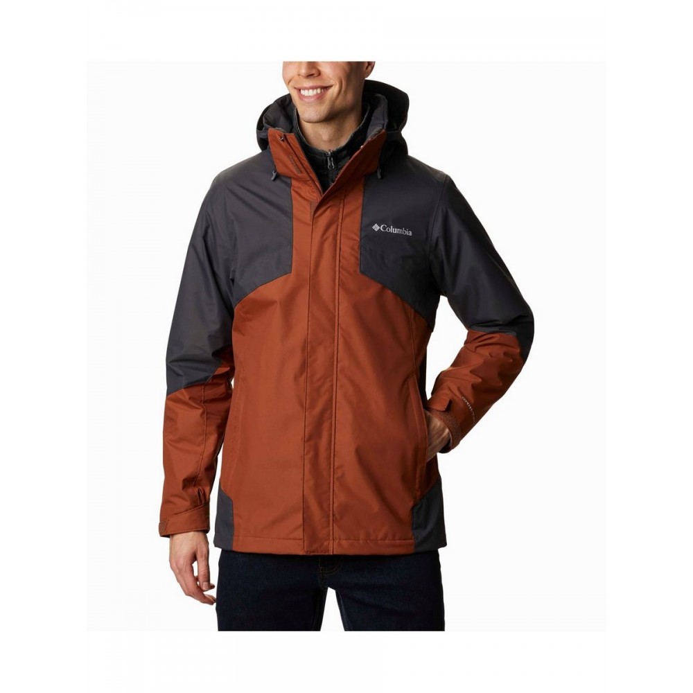 Men Columbia Bugaboo II Fleece Interchange Jacket WO1273-242 Dark Amber, Charcoal Fabric Men Columbia Bugaboo II Fleece Interchange Jacket WO1273-242 Dark Amber, Charcoal Fabric
