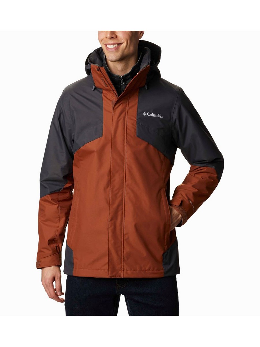 Ανδρικό Μπουφάν Columbia Bugaboo II Fleece Interchange Jacket WO1273-242 Χαλκός-Γκρι Υφασμα