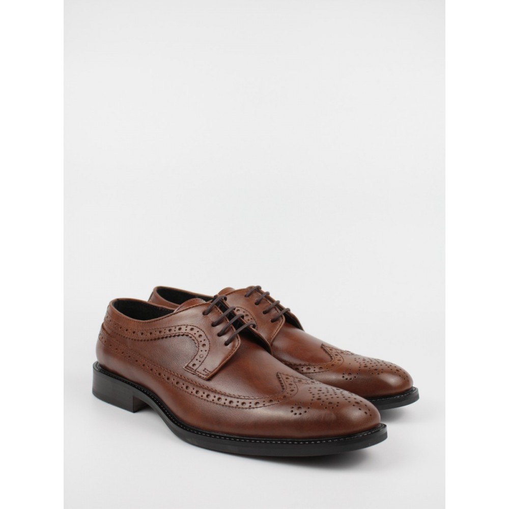 MEN BROGUE SOFTIES 8062-1240 BROWN LEATHER