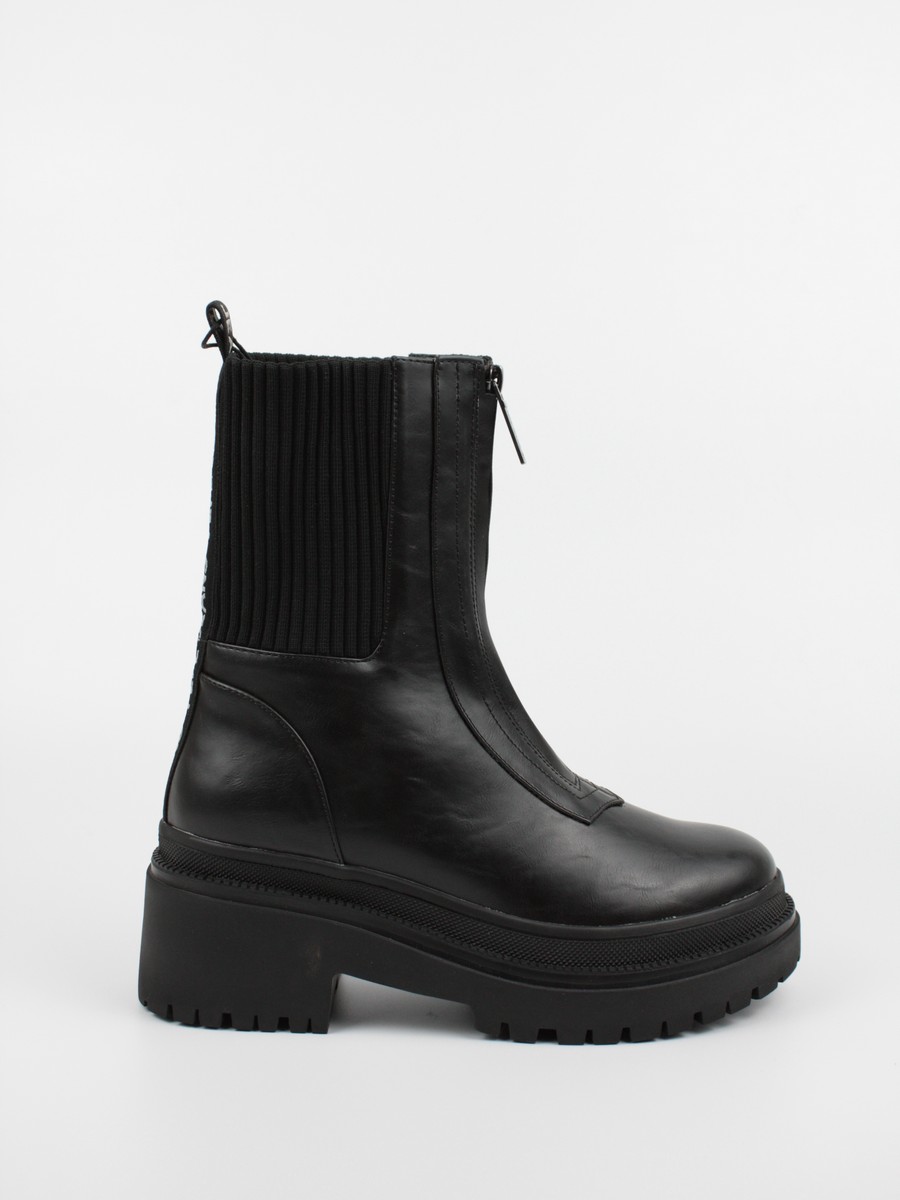 Women Boot Pepe Jeans Rock Zip PLS50438-999 Black Synthetic