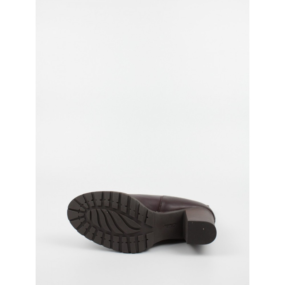 Women Bootie Clarks Verona Ease 26169009 Βurgundy Leather