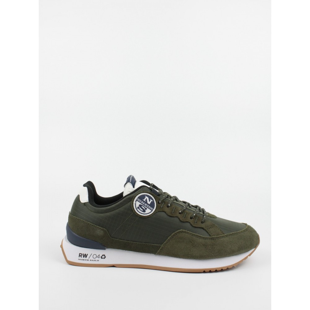 Men Sneaker North Sails RW-04 FIRST 024 Khaki Fabric-Leather