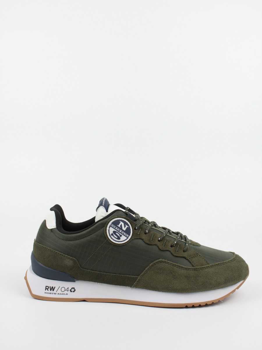 Men Sneaker North Sails RW-04 FIRST 024 Khaki Fabric-Leather