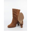 Women boot 3/4 Clarks Karamo Mid 26161555 Brown Suede