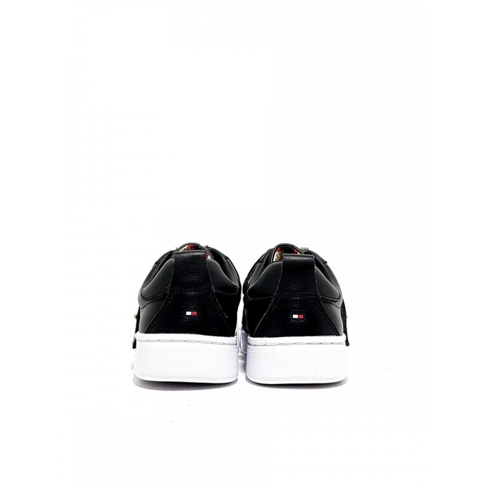 Women\'s Sneaker Tommy Hilfiger Branded Th Hardwear Sneaker FW0FW04300-990 Black Leather