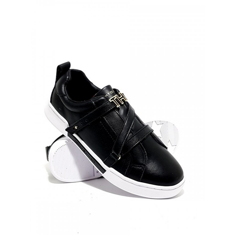 Γυναικείο Sneaker Tommy Hilfiger Branded Th Hardwear Sneaker FW0FW04300-990 Μαύρο Δέρμα