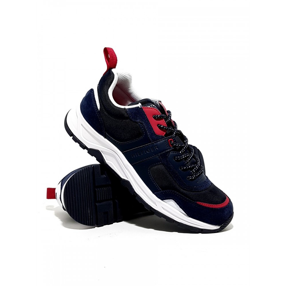 Ανδρικό Sneaker Tommy Hilfiger FM0FM02389-020 Μπλε Δέρμα