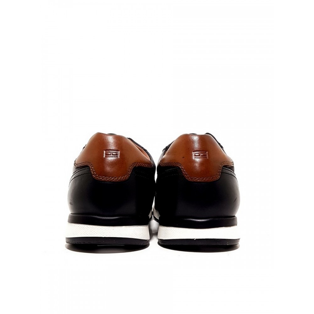Men Sneaker Tommy Hilfiger Premium Leather FM0FM02550-BDS Black Leather