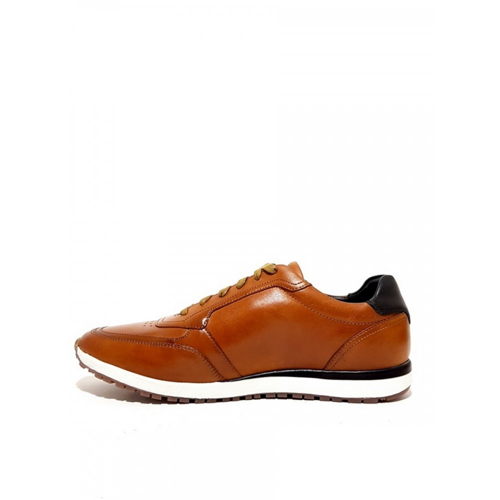 Men Sneaker Tommy Hilfiger Premium Leather FM0FM02550-GTU Brown Leather