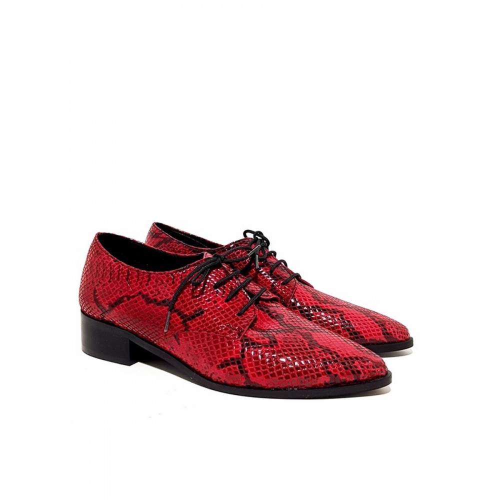Women Oxford Wall Street 156-19736 Red Snake Women Oxford Wall Street 156-19736 Red Snake