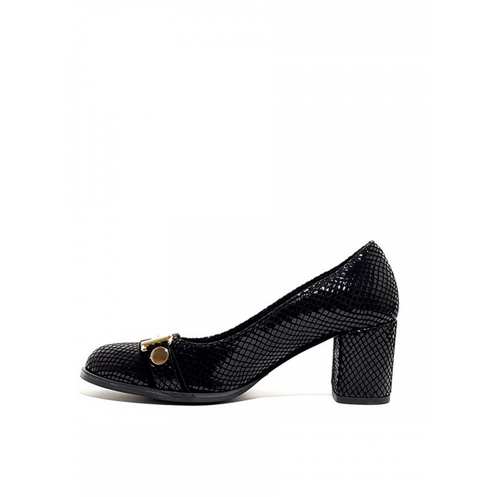 Women's Wall Street Heel 156-19749 Black Snake