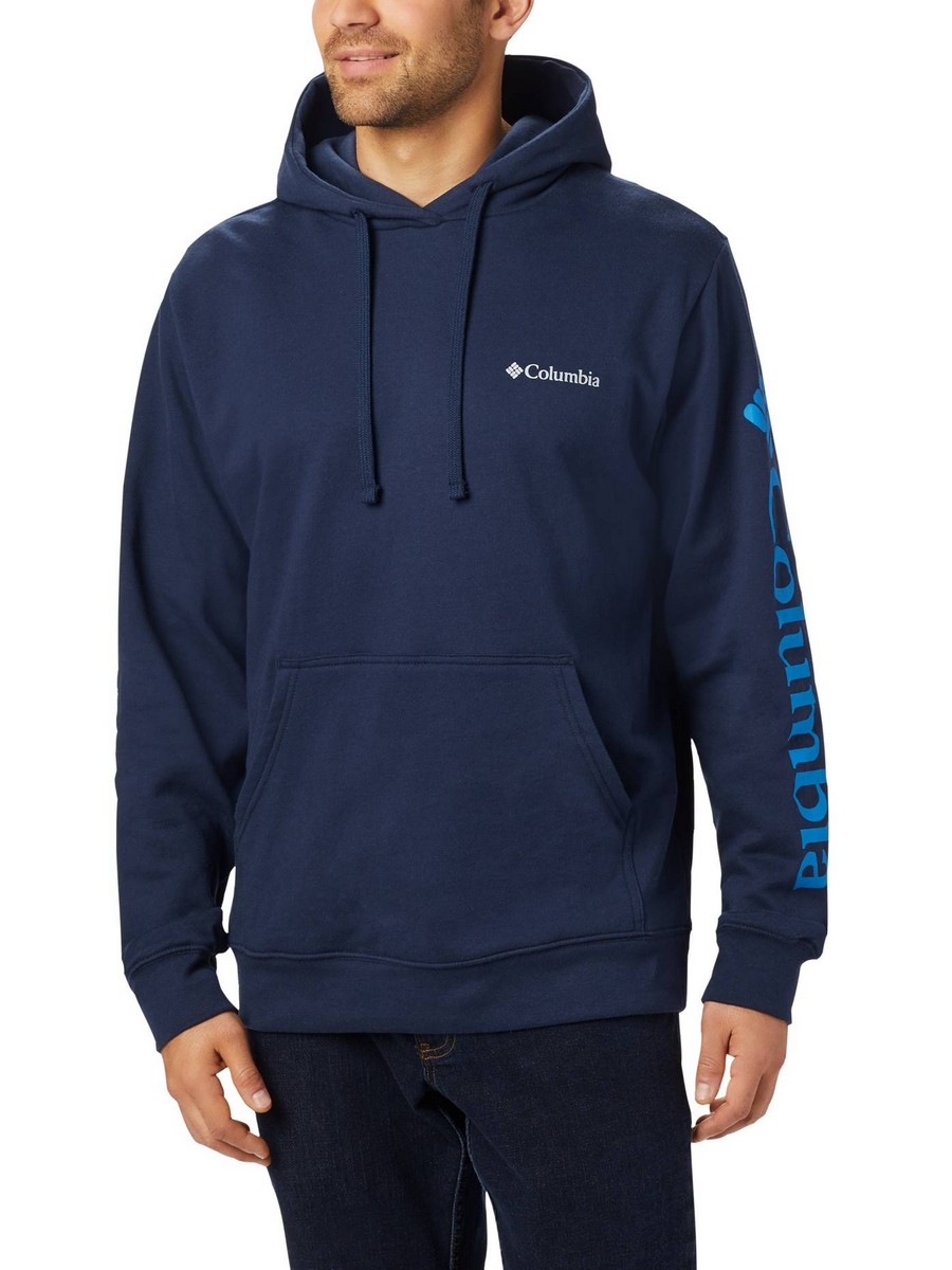 Ανδρική Μπλούζα Columbia 1821014-465 Viewmont™ II Sleeve Graphic Hoodie Μπλε Υφασμα