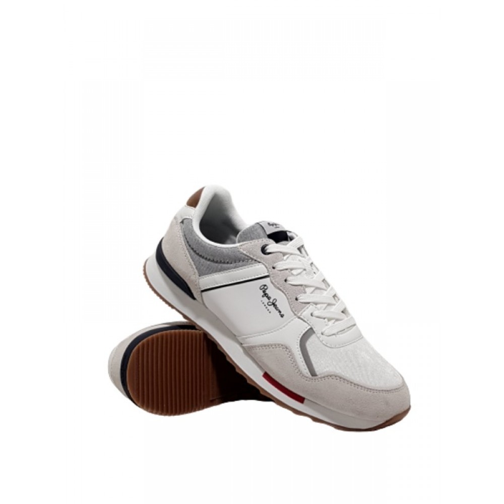 Ανδρικο Sneaker Pepe Jeans Cross 4 Tech PMS30704-800 Ασπρο