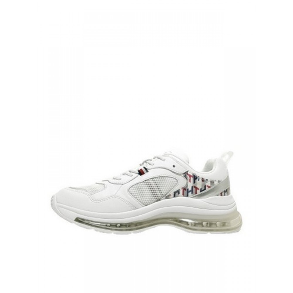 Γυναικείο Sneaker Tommy Hilfiger Monogram Air Runner Mix FW0FW05534-0GY Ασπρο