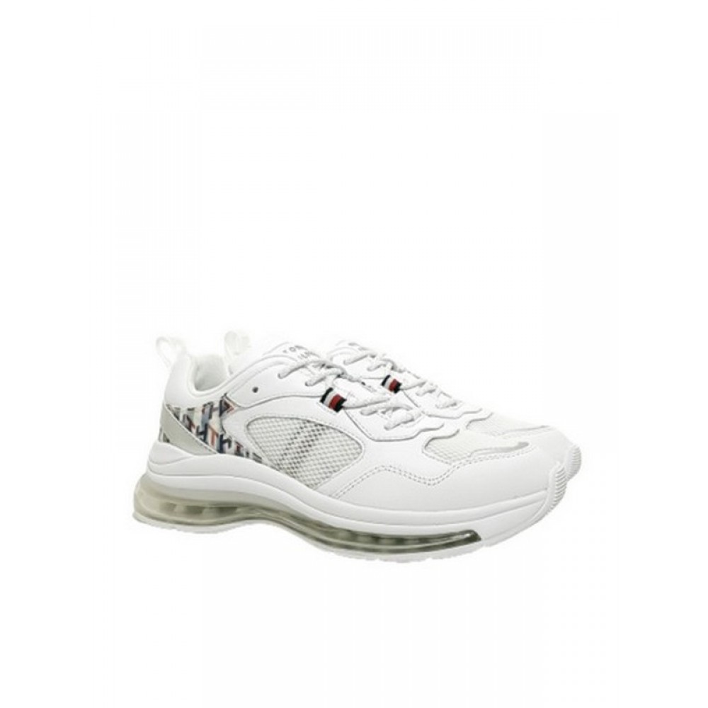 Γυναικείο Sneaker Tommy Hilfiger Monogram Air Runner Mix FW0FW05534-0GY Ασπρο