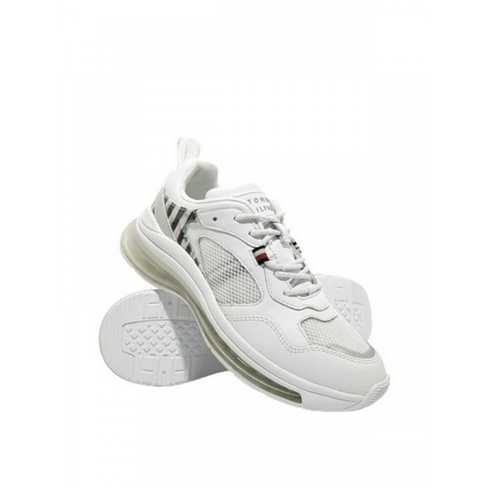 Γυναικείο Sneaker Tommy Hilfiger Monogram Air Runner Mix FW0FW05534-0GY Ασπρο