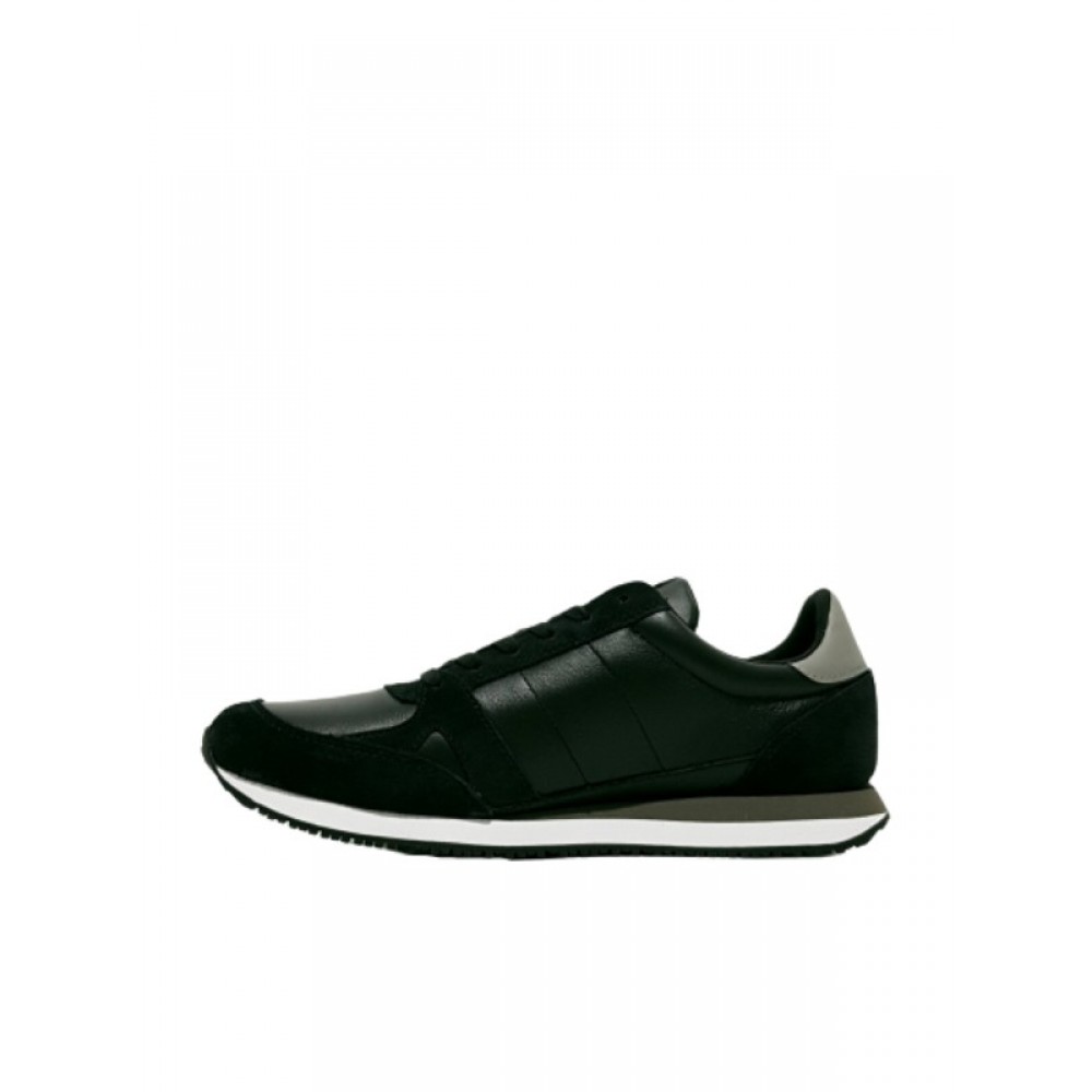 Ανδρικό Sneaker Tommy Hilfiger Runner Lo Leather Stripew FM0FM03430-BDS Μαύρο