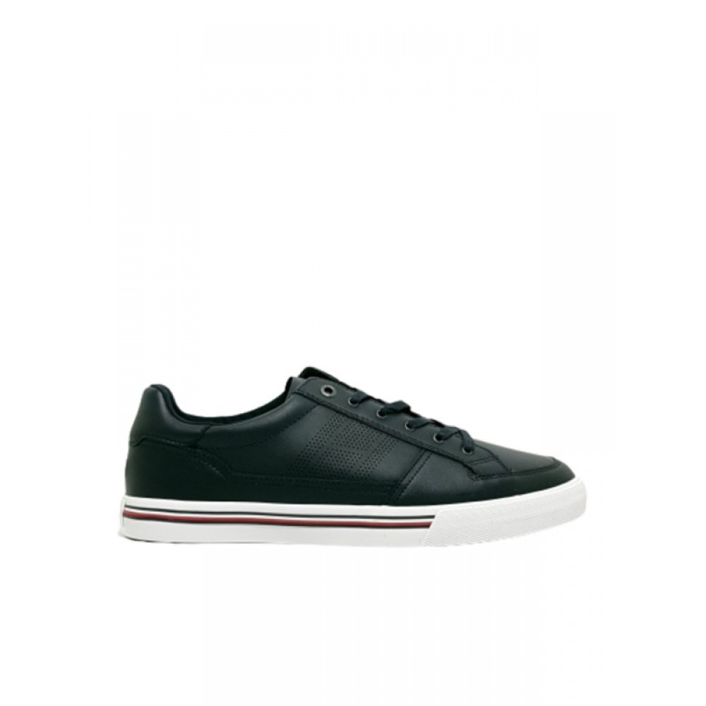 Ανδρικό Sneaker  Tommy Hilfiger Core Corporate Leather Sneaker FM0FM03393-DW5 Μπλέ