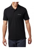 Men's T-Shirt Polo Columbia Cascade Range Polo AO1217-011 Black Fabric