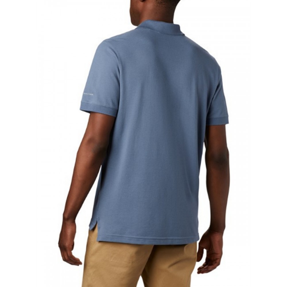 Men\'s T-Shirt Polo Columbia Cascade Range Polo AO1217-441 Light Bluei Fabric