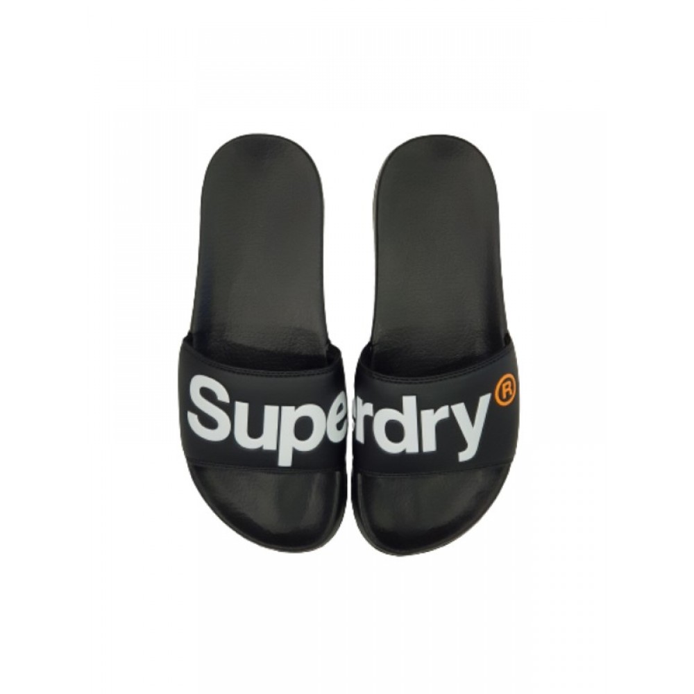 Men Slider Superdry Classic Superdry Pool Slide MF31004A Black