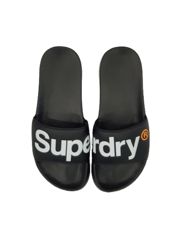 Men Slider Superdry Classic Superdry Pool Slide MF31004A Black