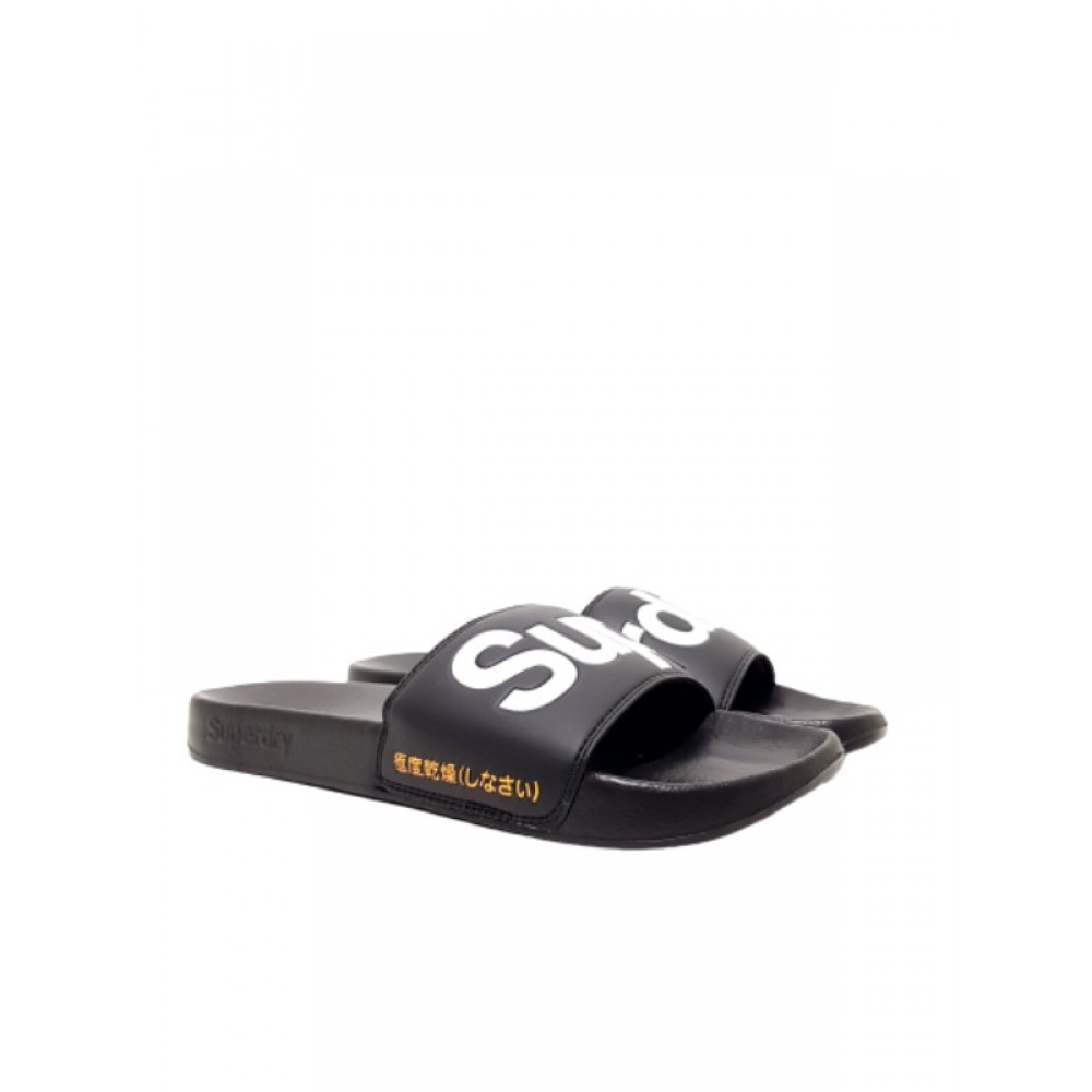 Men Slider Superdry Classic Superdry Pool Slide MF31004A Black