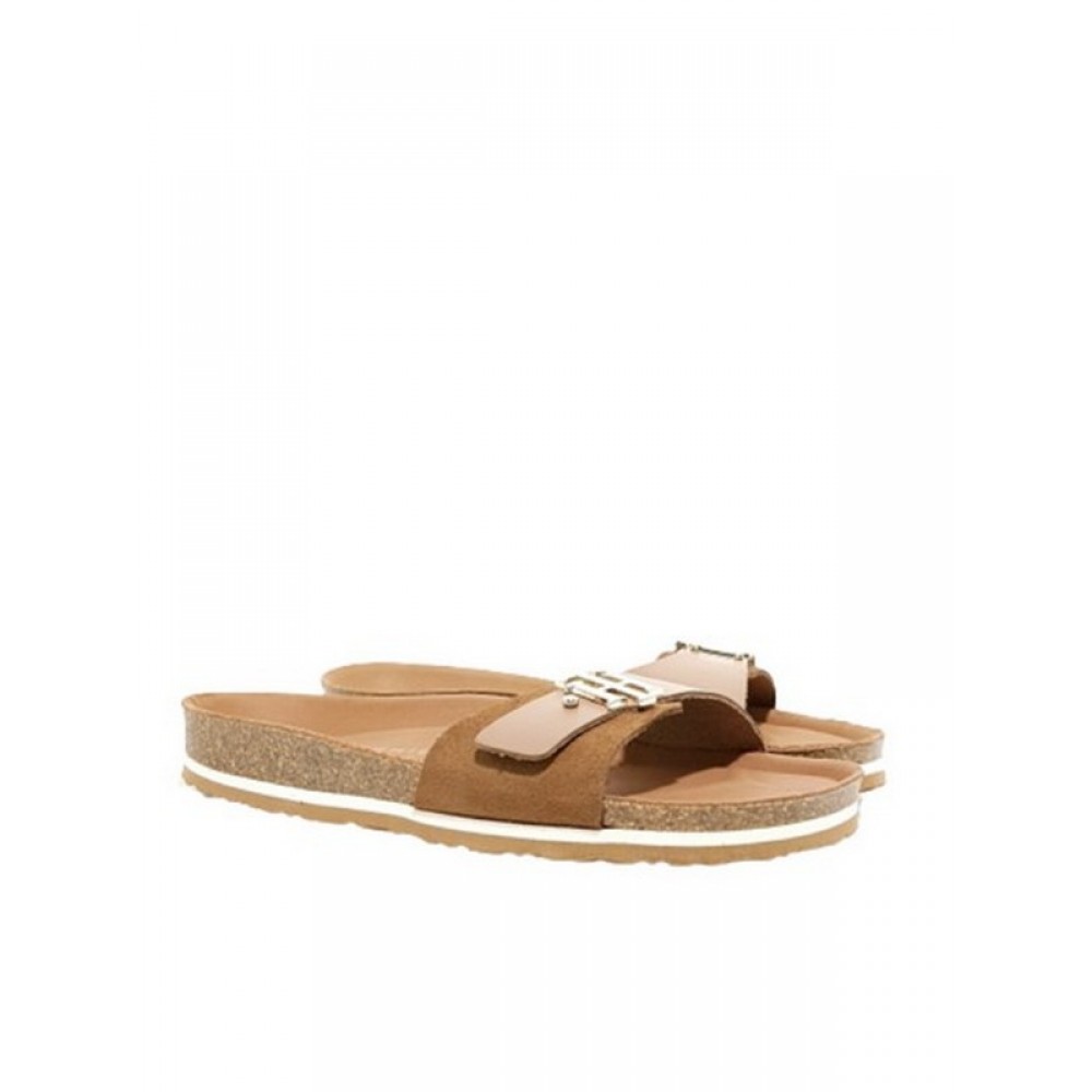 Women Mule Tommy Hilfiger Th Molded Footbed Sandal FW0FW05622-GU9 Brown Women Mule Tommy Hilfiger Th Molded Footbed Sandal FW0FW05622-GU9 Brown