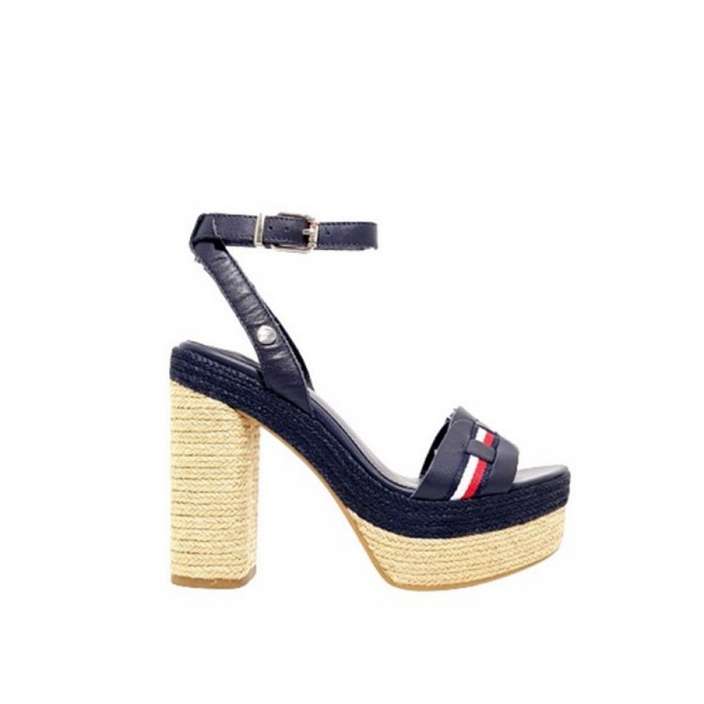 Γυναικείο Πέδιλο Tommy Hilfiger Th Interlace High Heel Sandal FW0FW05612-DW5 Μπλέ