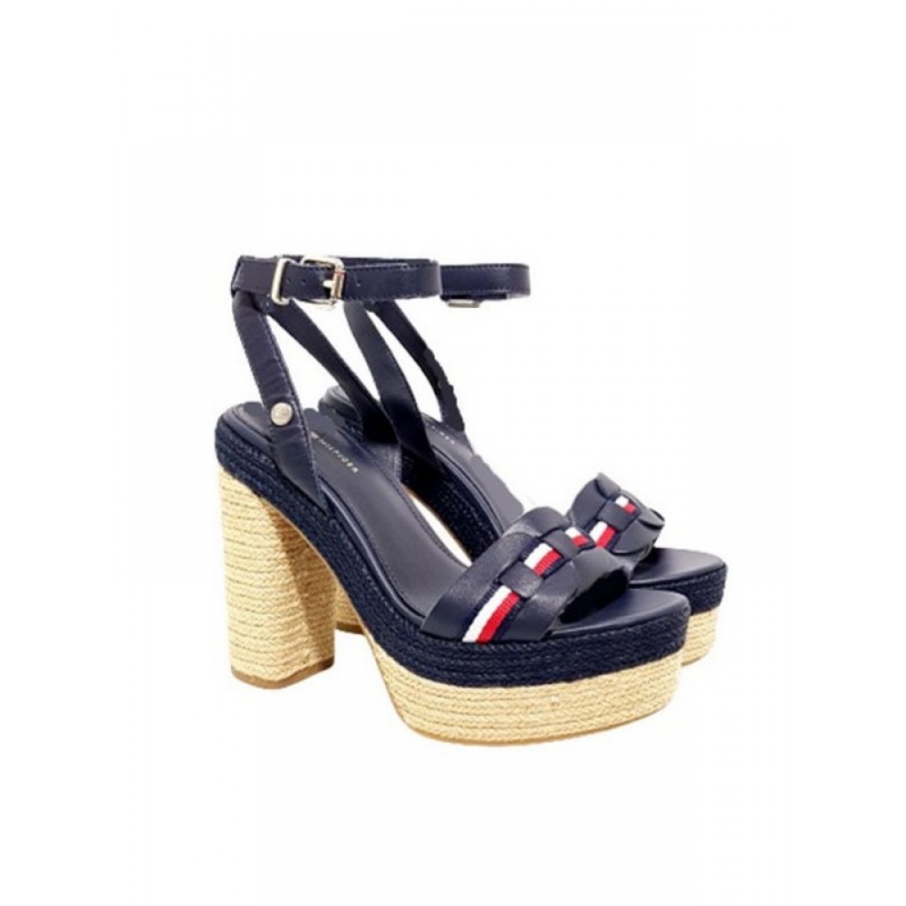 Γυναικείο Πέδιλο Tommy Hilfiger Th Interlace High Heel Sandal FW0FW05612-DW5 Μπλέ