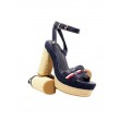 Women Heel Sandal Tommy Hilfiger Th Interlace High Heel Sandal FW0FW05612-DW5 Blue