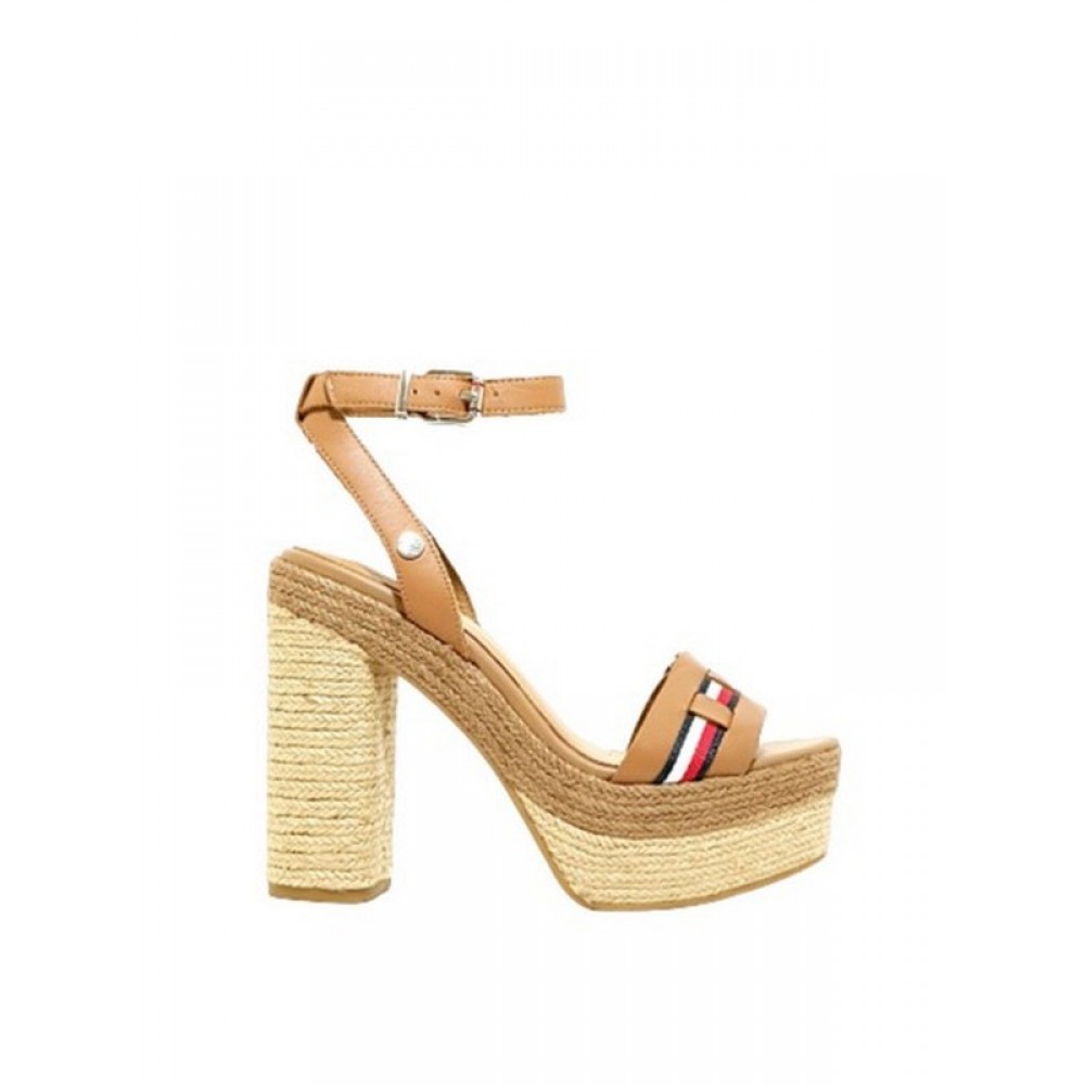 Γυναικείο Πέδιλο Tommy Hilfiger Th Interlace High Heel Sandal FW0FW05612-CU9 Ταμπά