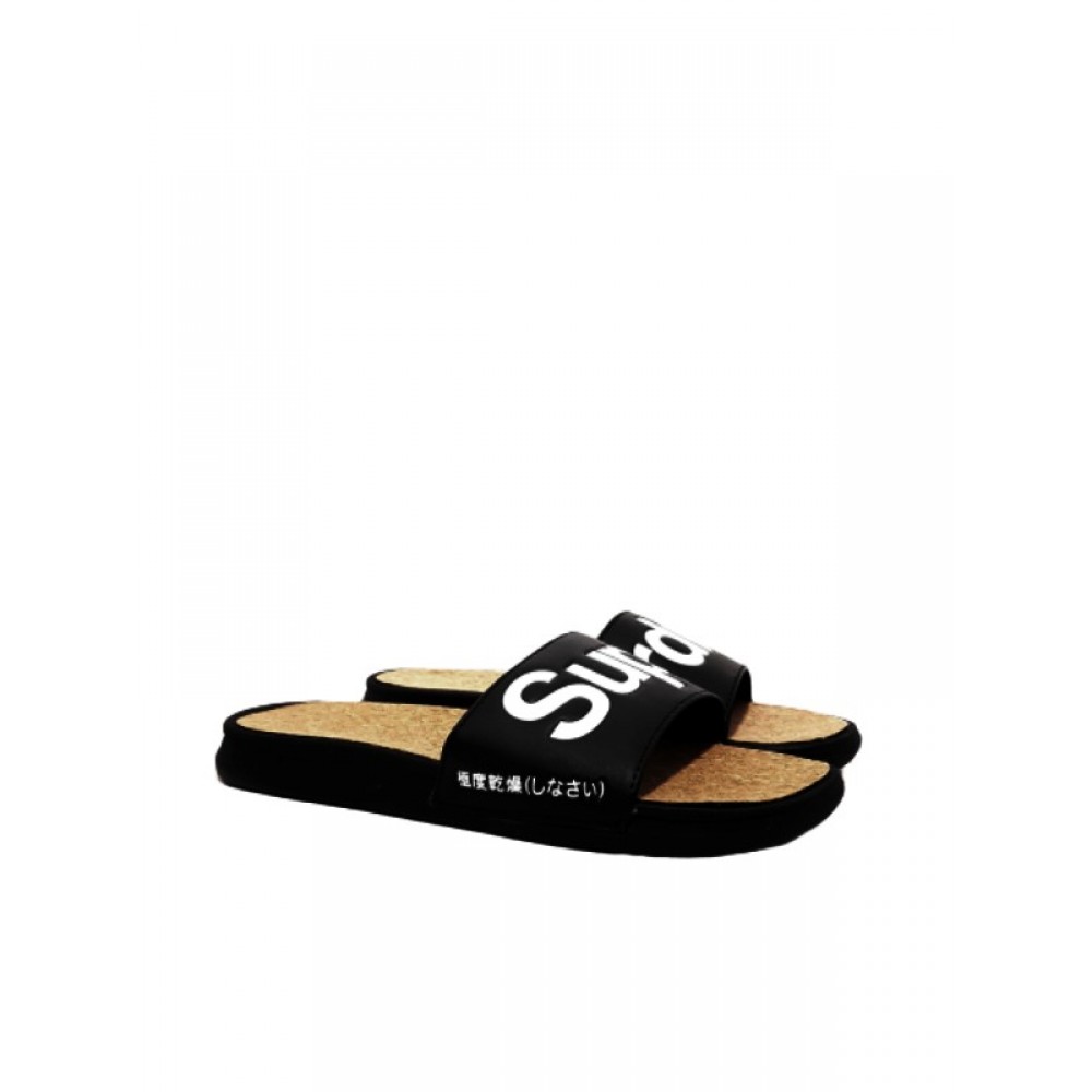 Ανδρική Slider Superdry Cork Crewe Slide MF310130A Μαύρη Ανδρική Slider Superdry Cork Crewe Slide MF310130A Μαύρη