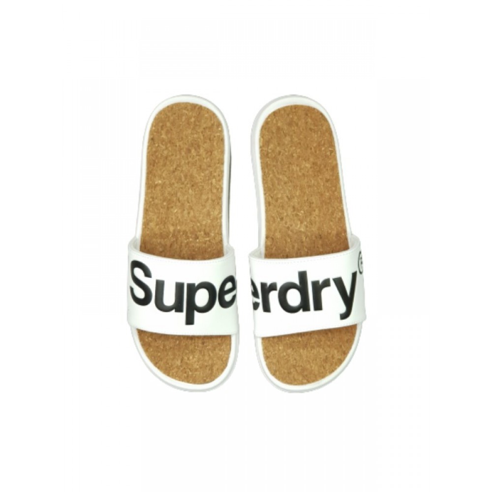 Men Slider Superdry Cork Crewe Slide MF310130A White