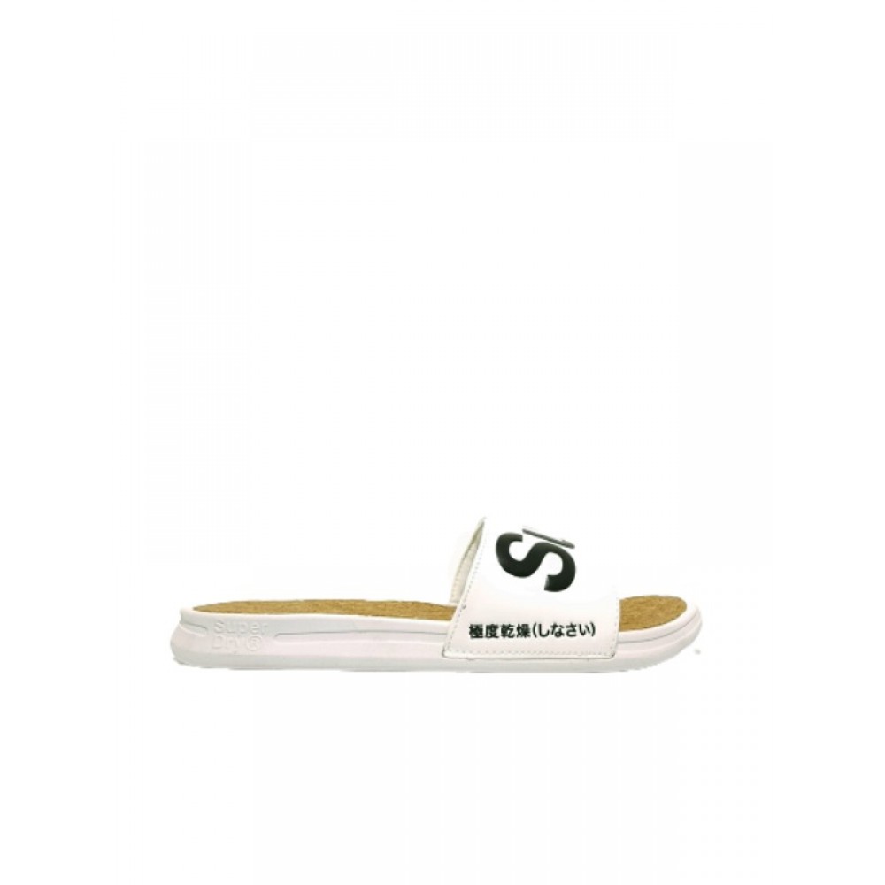 Ανδρική Slider Superdry Cork Crewe Slide MF310130A Ασπρη Ανδρική Slider Superdry Cork Crewe Slide MF310130A Ασπρη