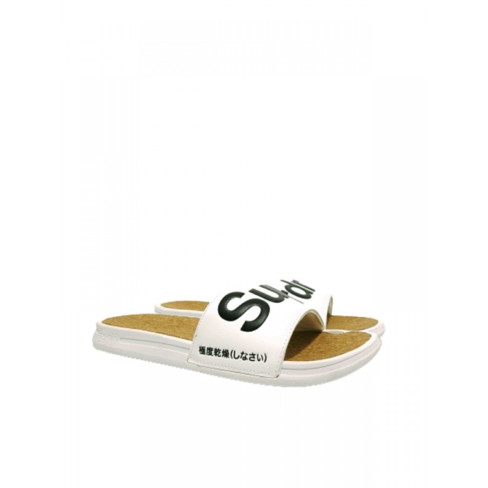 Ανδρική Slider Superdry Cork Crewe Slide MF310130A Ασπρη Ανδρική Slider Superdry Cork Crewe Slide MF310130A Ασπρη