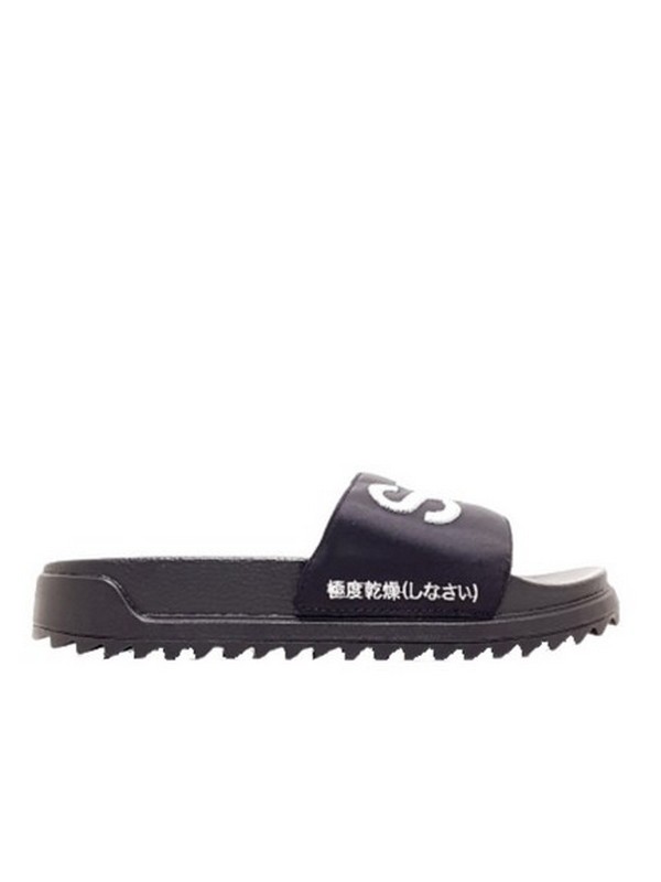 Women Slider Superdey Satin Flatform Slide WF310126A Black